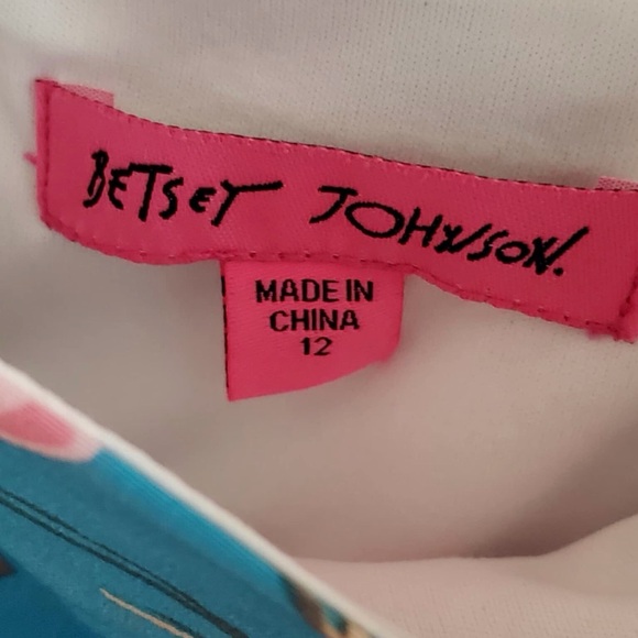 Betsey Johnson Vintage Rose Tiered Ruffle Dress Size 12 - Picture 6 of 8